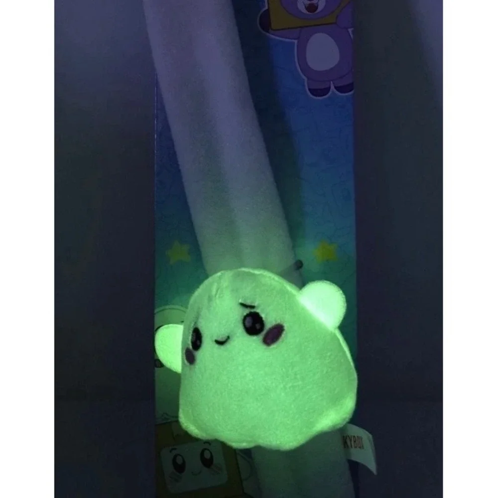 LankyBox Ghosty Slap Bracelet White Plush Glow in the Dark‎ YouTube Merch